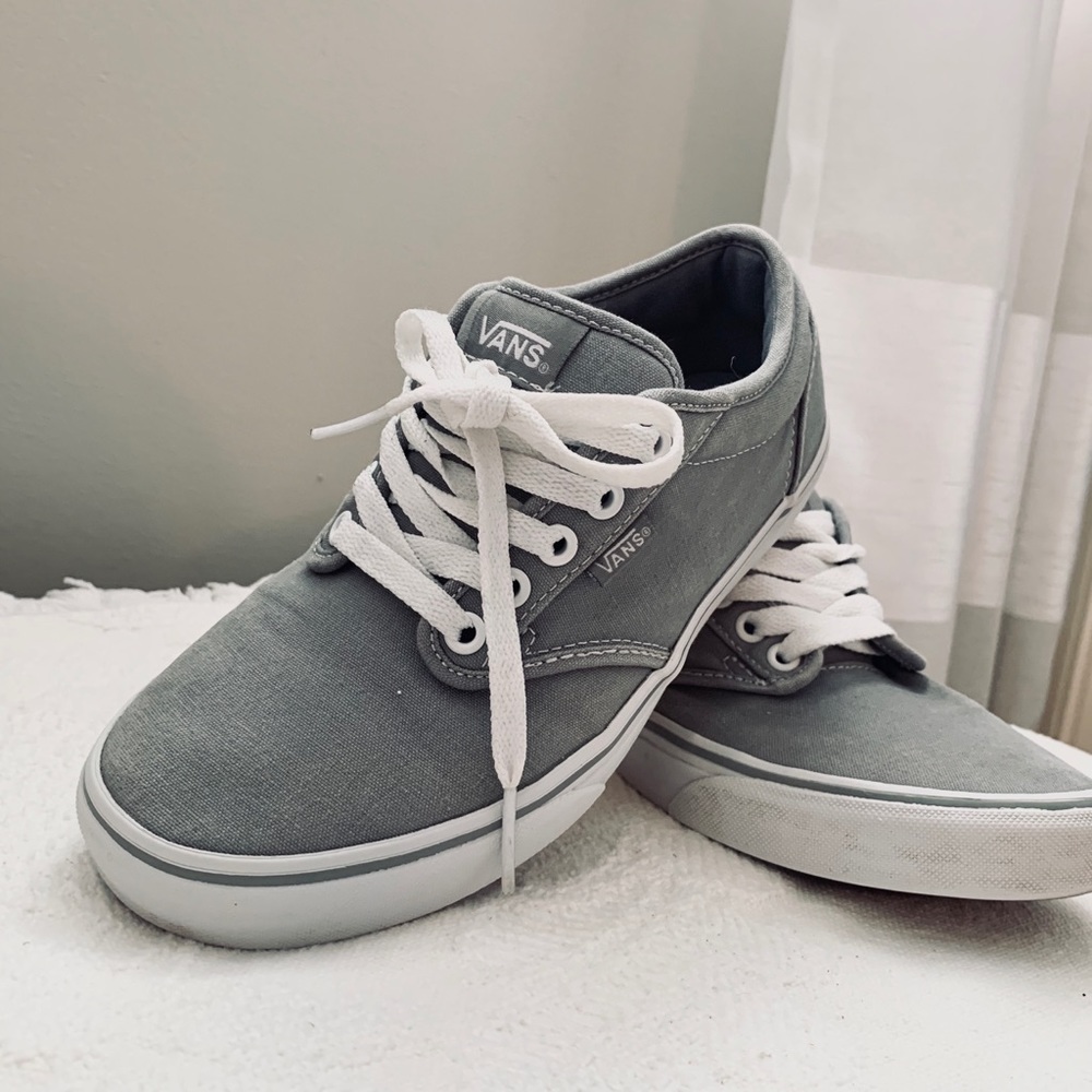Gray Platform Vans